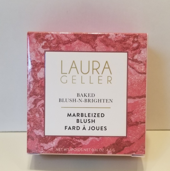 🦋 Laura Geller Baked Blush-N-Brighten Marbleized Blush (In Apricot Berry) - Picture 3 of 12